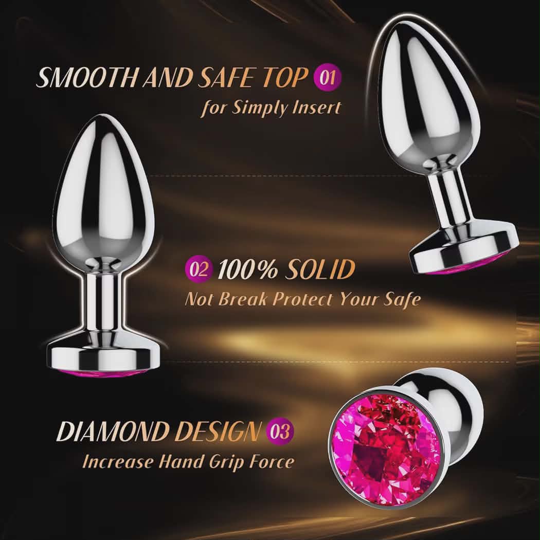 Jeweled Stainless Steel Anal Plug