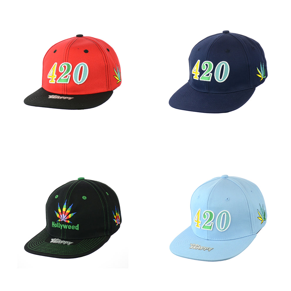 420 Dope Vegetarian Leaf Embroidered Snapback Hat