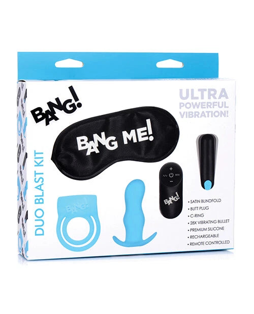 Duo Blast Remote Control Cock Ring And Butt Plug Vibe Kit