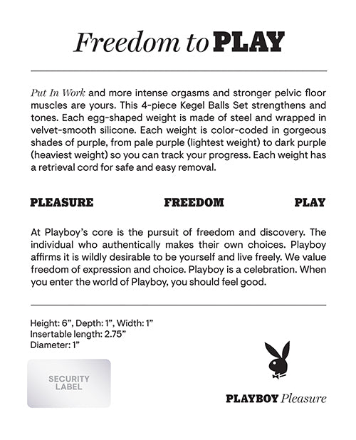 Playboy - Put in Work Kegel Balls