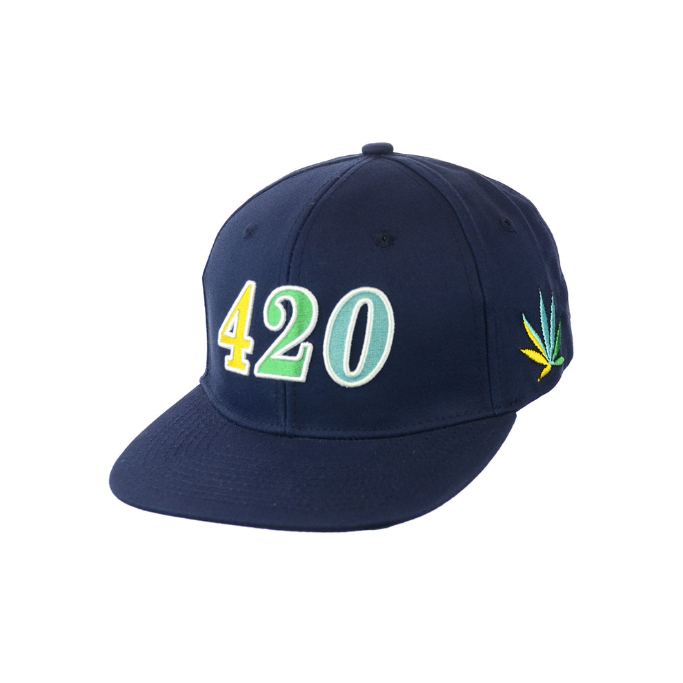 420 Dope Vegetarian Leaf Embroidered Snapback Hat