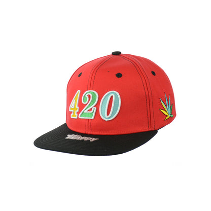 420 Dope Vegetarian Leaf Embroidered Snapback Hat