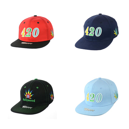 420 Dope Vegetarian Leaf Embroidered Snapback Hat