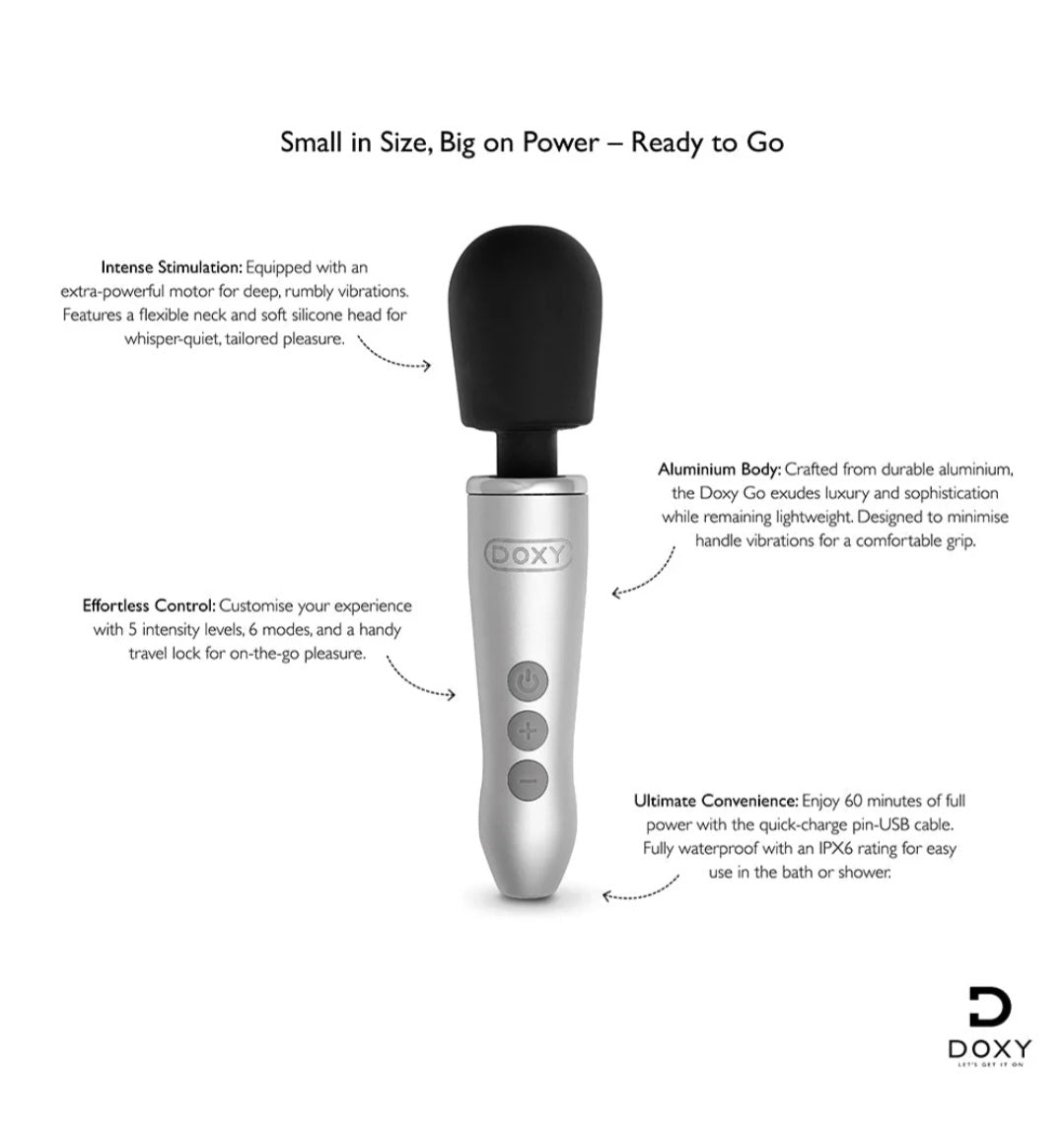 Doxy Go Travel-Sized Wand Massager