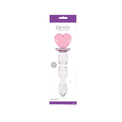 Crystal Heart Of Glass Wand and Vase - Pink