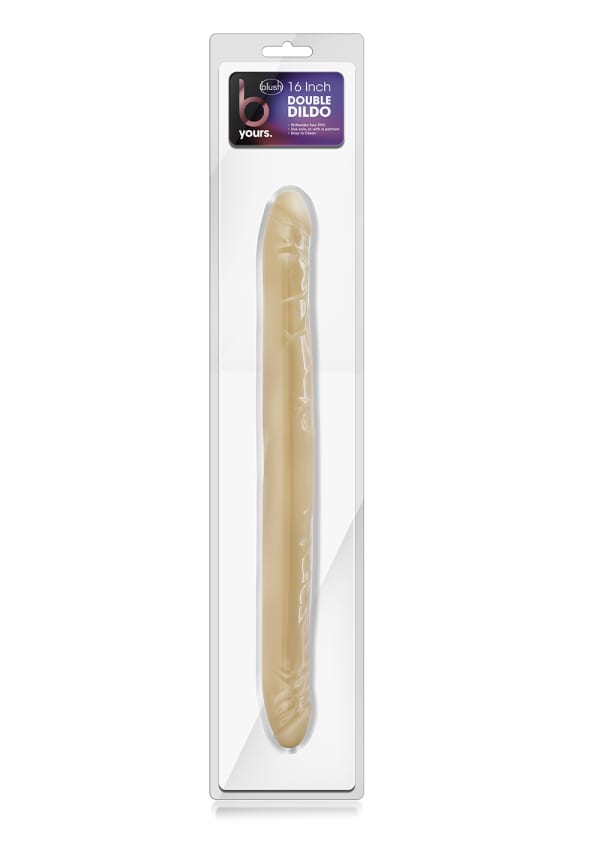 16" Double Dildo Beige