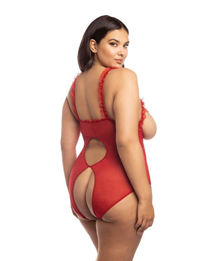 Lace Open Cup Crotchless Teddy