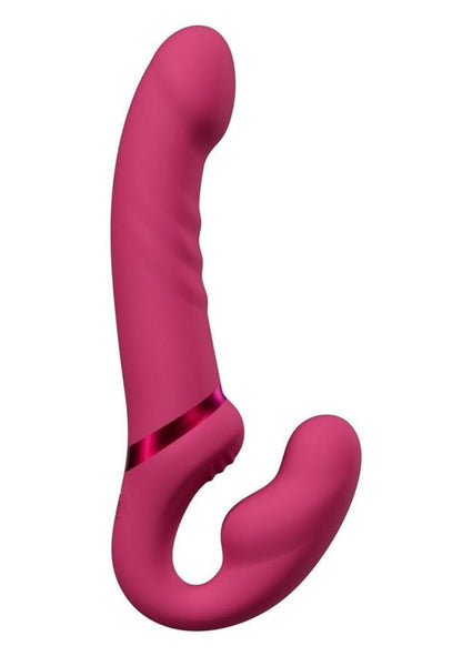 Lovense Lapis vibrating strapless strap-on with flexible double-ended silicone design