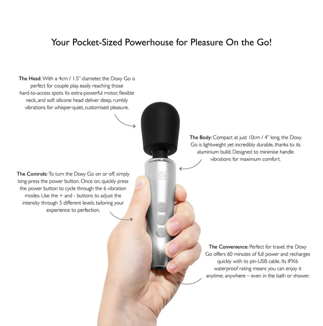 Doxy Go Travel-Sized Wand Massager