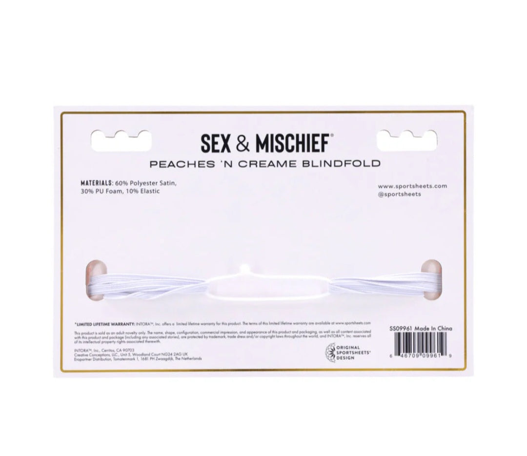 Sportsheets Sex & Mischief Peaches 'n CreaMe Blindfold