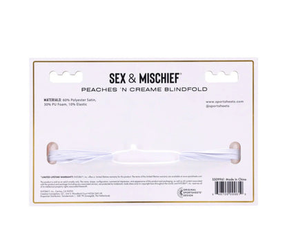 Sportsheets Sex & Mischief Peaches 'n CreaMe Blindfold