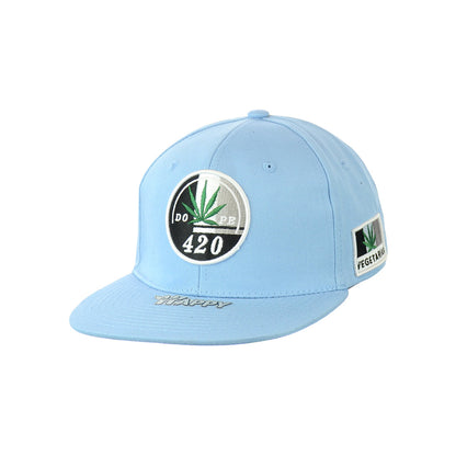 420 Dope Vegetarian Leaf Embroidered Snapback Hat