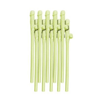 Party Pecker Sipping Straws Glow
