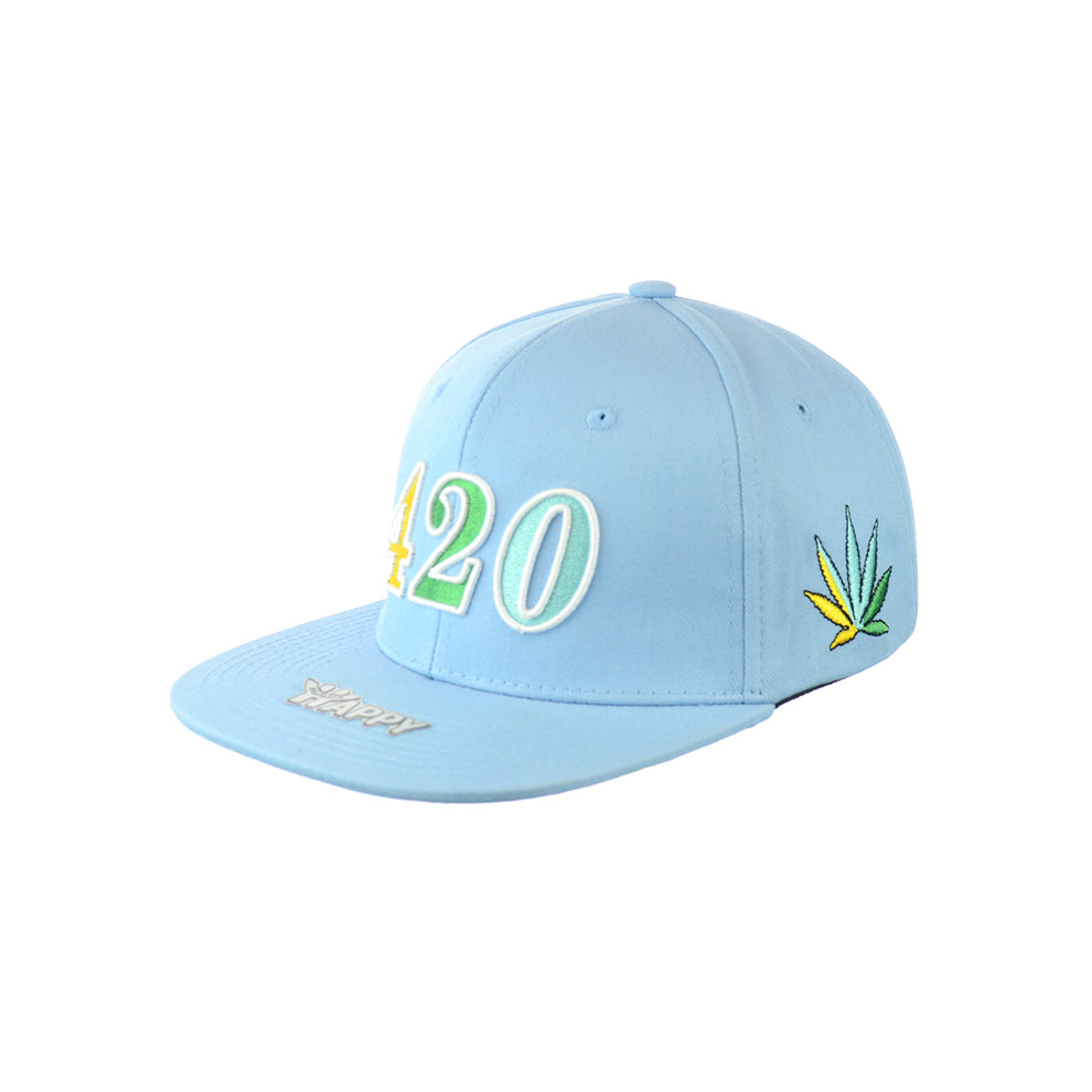 420 Dope Vegetarian Leaf Embroidered Snapback Hat