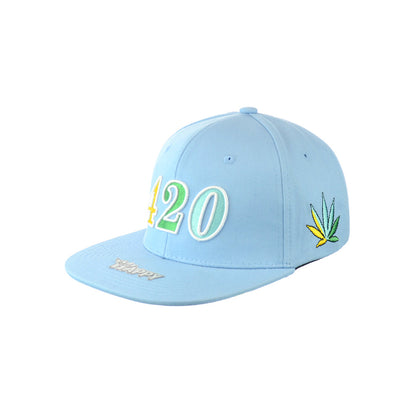 420 Dope Vegetarian Leaf Embroidered Snapback Hat