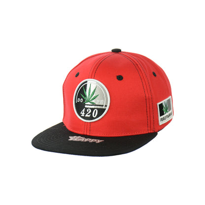 420 Dope Vegetarian Leaf Embroidered Snapback Hat