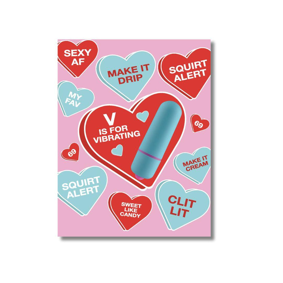Vibe Hearts Greeting Card with Bullet Vibrator
