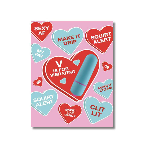 Vibe Hearts Greeting Card with Bullet Vibrator