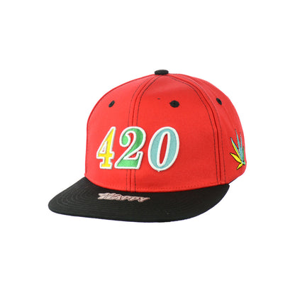 420 Dope Vegetarian Leaf Embroidered Snapback Hat
