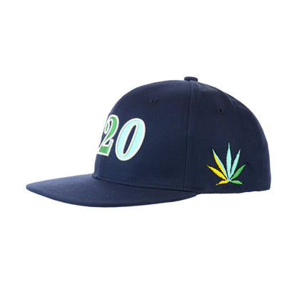 420 Dope Vegetarian Leaf Embroidered Snapback Hat