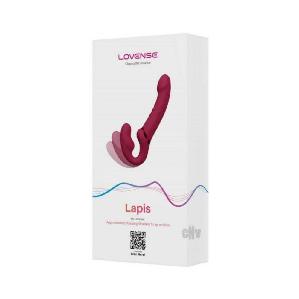 Lovense Lapis vibrating strapless strap-on with flexible double-ended silicone design