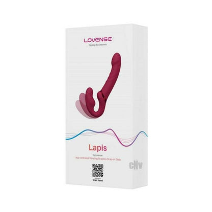 Lovense Lapis vibrating strapless strap-on with flexible double-ended silicone design