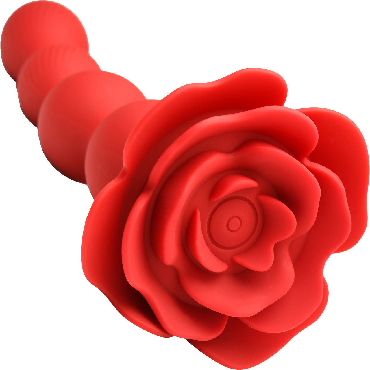 10x Rose Twirl Vibrating And Rotating Silicone Anal Beads
